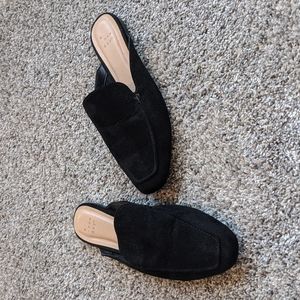Sued slide on loafers